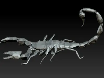 3D SCORPION metal Low-poly 3D model