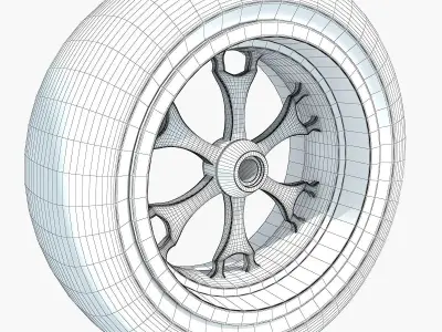 Detailed Motorcycle Tire 3D model