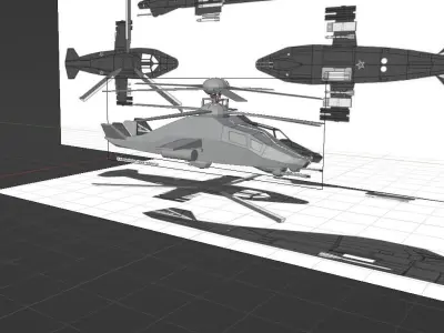 copter Low-poly 3D model