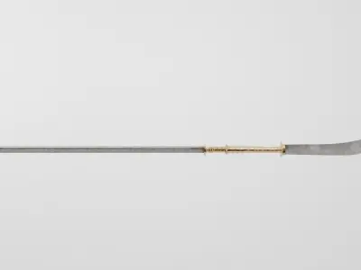 Japanese Realistic Naginata 3D Model Low-poly 3D model