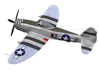 Republic P47D Thunderbolt 3D model