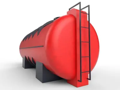 liquid tank M2 - New Low-poly 3D model