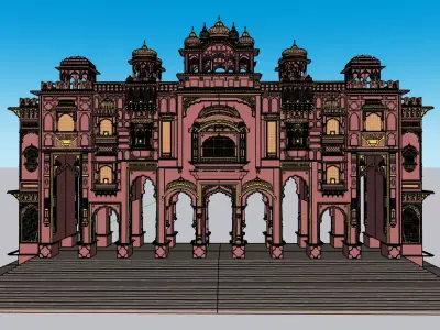 Patrika gate Jaipur 3D model