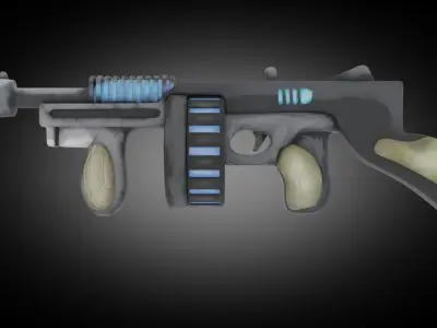 Vanishing rifle Low-poly 3D model