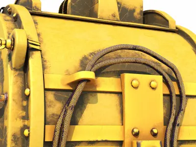 Searchlight speaker Low-poly 3D model