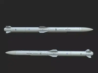 Chinese PL15 PL-15 BVR air-to-air missile Low-poly 3D model