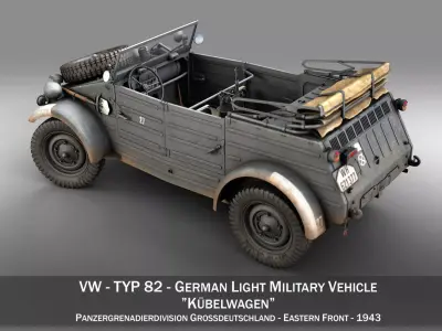 VW - Typ 82 - Kubelwagen - PzGrenDiv Grossdeutschland 3D model