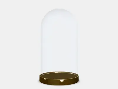 BEGAVNING Glass dome with base 1 Low-poly 3D model