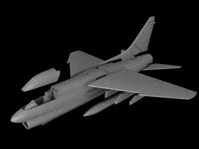 A-7 CORSAIR II SCALE 1-72 PRINTABLE STL FILES 3D print model