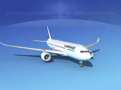 Airbus A350-800 AirFrance 3D model