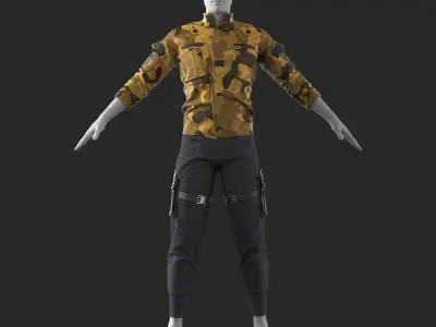 Mens Outfit 11 - Marvelous Designer 3D model