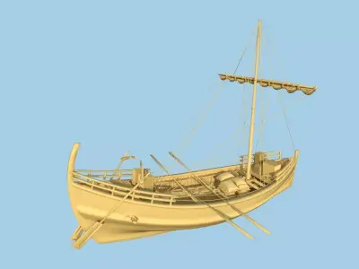Classic Ship Low-poly 3D model