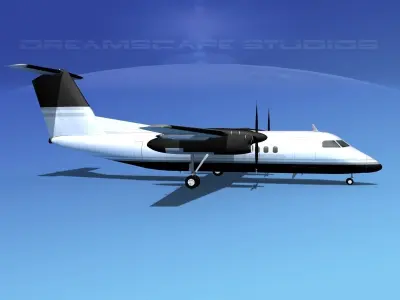 Dehaviland DHC-8 100 Executive Charter 3D model