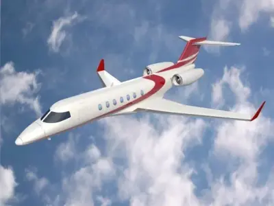 Bombardier Learjet 85 private jet 3D model