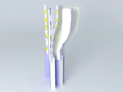 Flex C Column Facade Curve Free 3D model