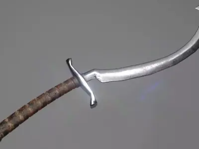 Khopesh sword Low-poly 3D model
