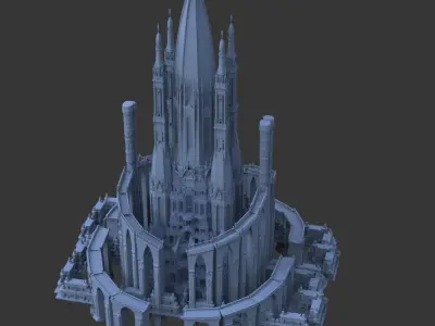 CHATEAU Fortress fantasy castle grand 3D model