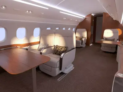 Buisiness jet interior  3D model