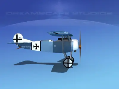 Fokker DVIII V12 3D model