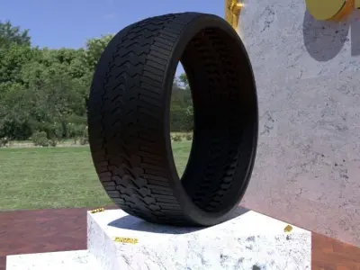 ORTAS TIRE NO 44 GAME READY Low-poly 3D model