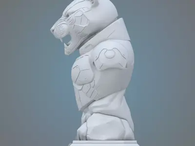 Cybernetic Tiger Bust PM-33 3D print model