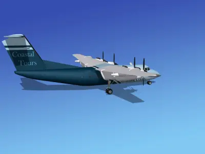 Dehavilland DHC-7 Coastal Tours 3D model