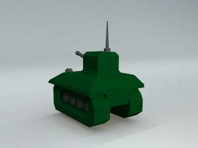 battle tanks Low-poly 3D model