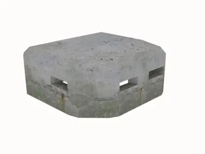 Old bunker Free low-poly 3D model