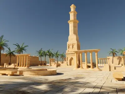 ancient desert arena 3D model