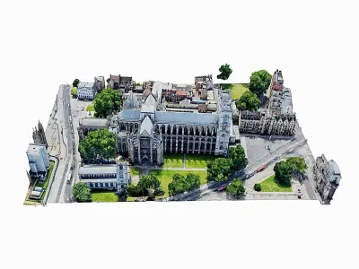 Westminster Abbey Low-poly 3D model