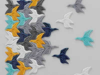 Penta  Tile Bird 3D model