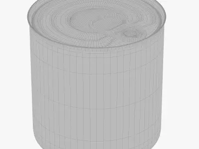 canned food round tin metal aluminium can 11 3D model