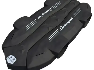 Black Engine Cover 3D 61 3D model