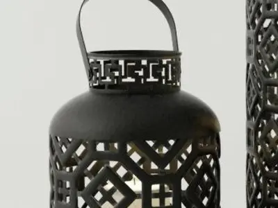 Industrial style lantern 3D model