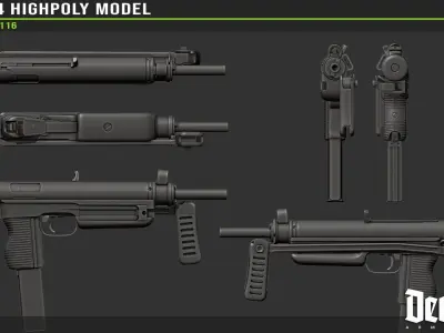 SA VZ 24 SMG Highpoly model  3D model