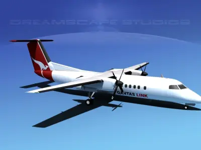 DeHavilland DHC-8-Q300 Qantas Link 3D model
