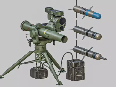 BGM 71 Tow Low-poly 3D model