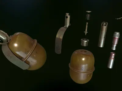RGD5 Hand Grenade Low-poly 3D model