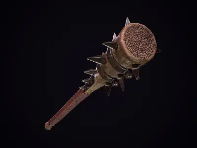 Two-handed Mace Low-poly 3D model