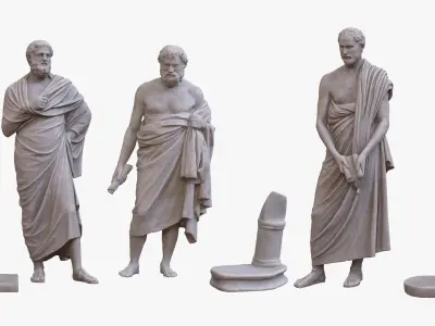 Philosopher Statue Collection 1 3D model