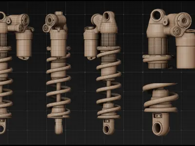 Shock Absorber N1 Low-poly 3D model