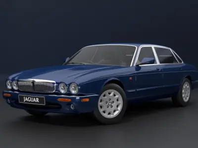 2000 Jaguar XJ X308 Free low-poly 3D model