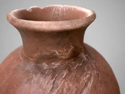 Clay Vessel-3 Low-poly 3D model