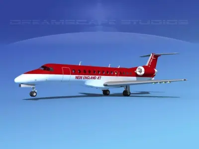 Embraer ERJ-135 New England Jet 3D model