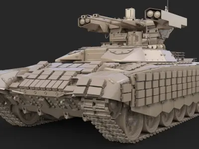 Tank Terminator BMPT 72 War Clay 3D model