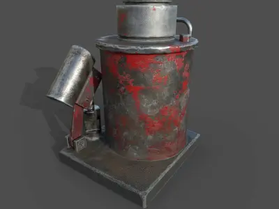 Vehicle Jack Low-poly 3D model