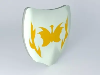 shield white yellow Free 3D model