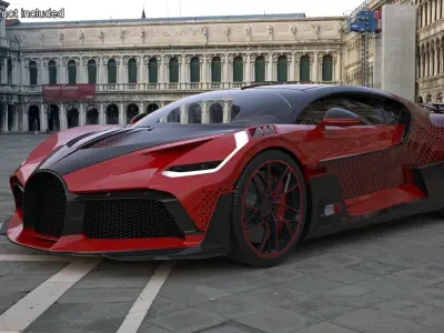 Hypercar Luxury Racer Red 3D model