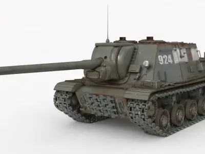 Tank ISU 122  Vray 3D model