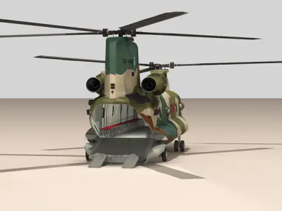 CH-47 JASDF 3D model